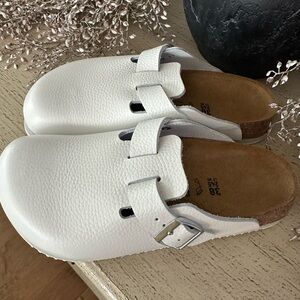 Birkenstock White Boston